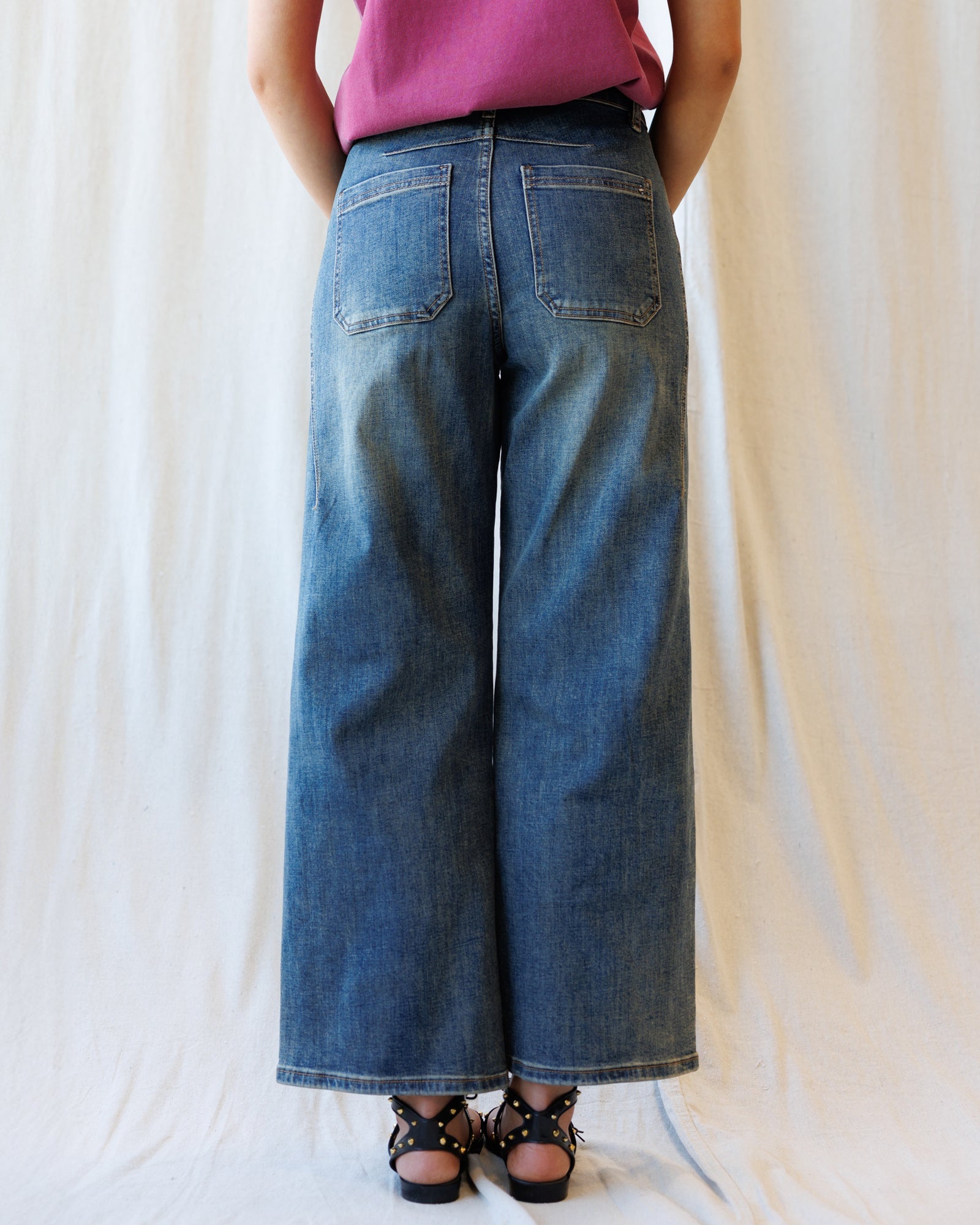 Super High Ankle Wide Leg Flattering Seam