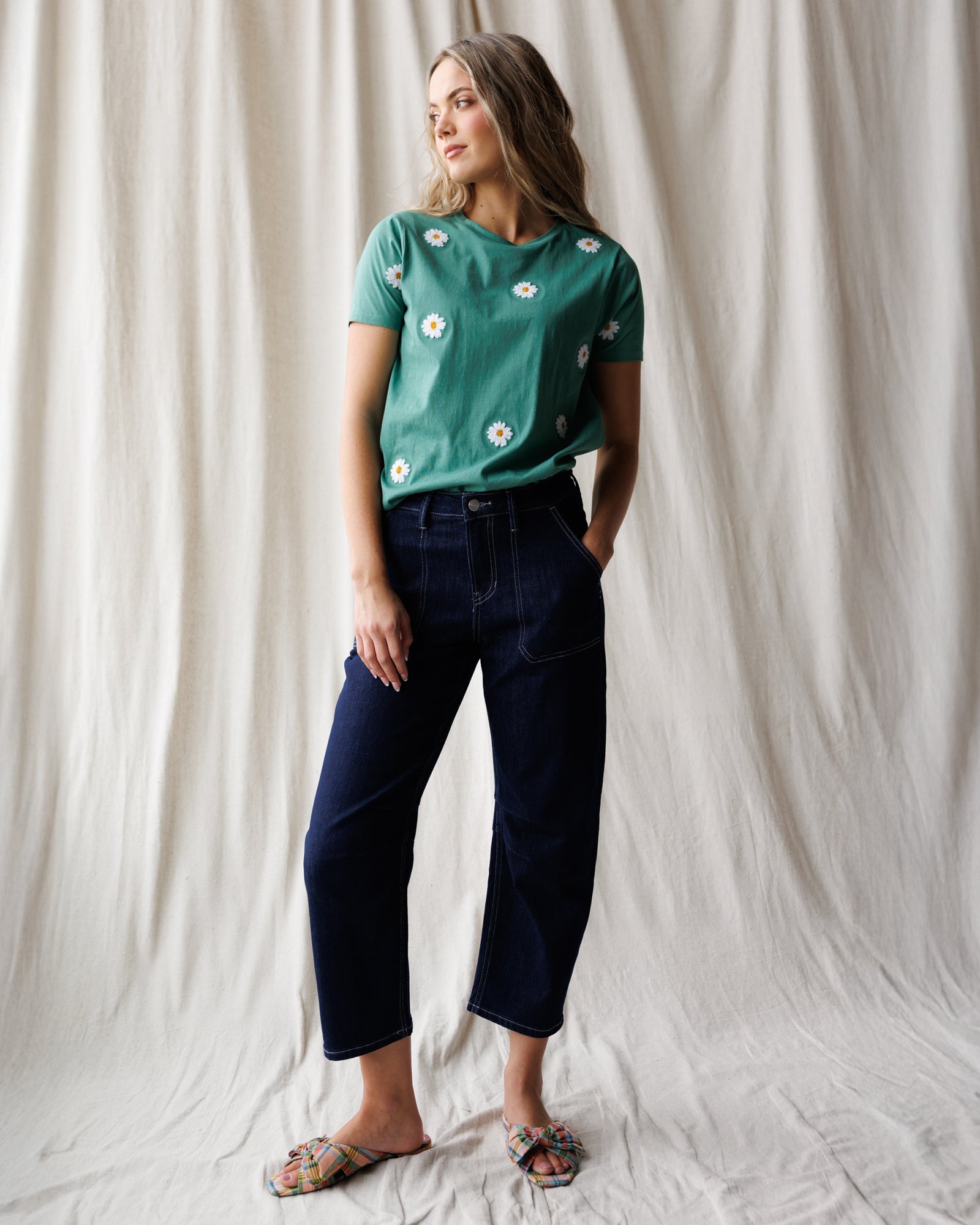 Super High Rise Barrel-Leg Jeans