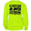 Amish Electrician - Long Sleeve Safety Yellow Hi-Vis T-Shirt
