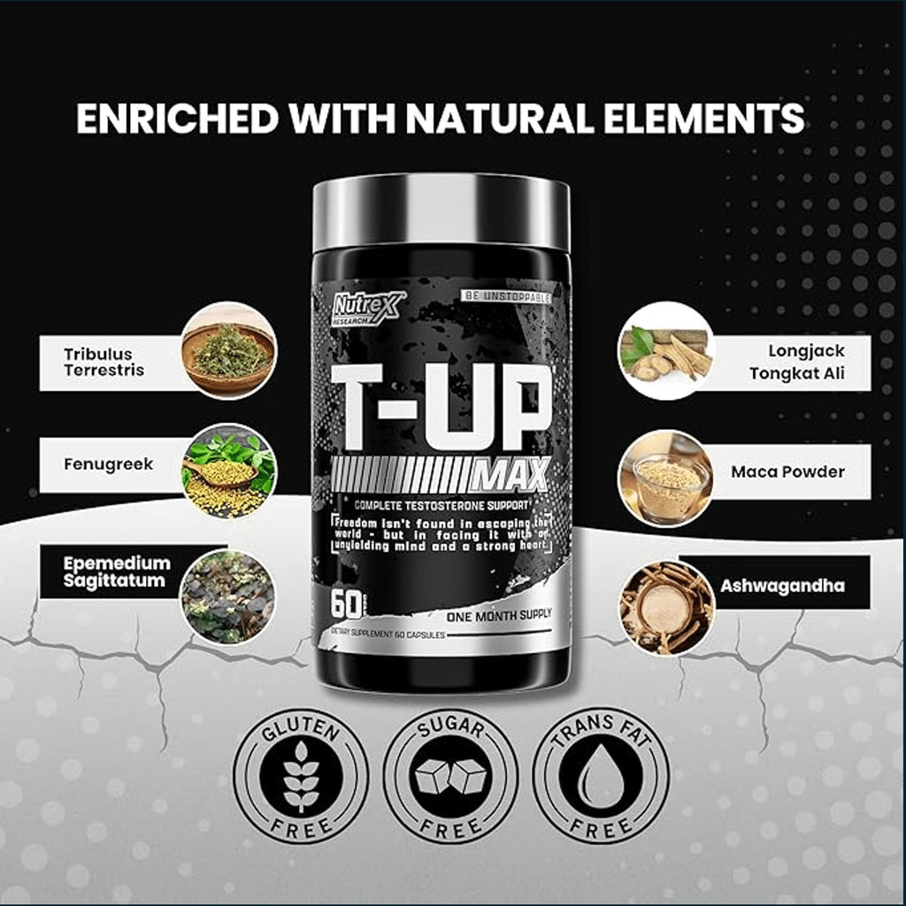 Nutrex T-Up Max, 60 Caps