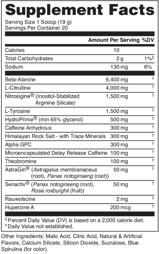 Bucked Up MOTHER BUCKER High-Stimulant Pre-Workout Formula - 20 Servings